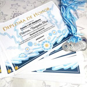 Juego de Medalla Al25 + Diploma premium