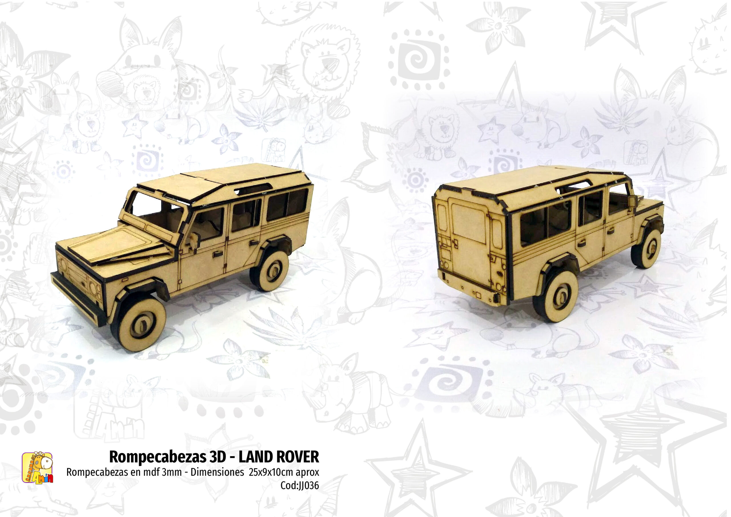 JEEP 4X4 — Rompecabezas 3D (copia) (copia) - Imagen 3