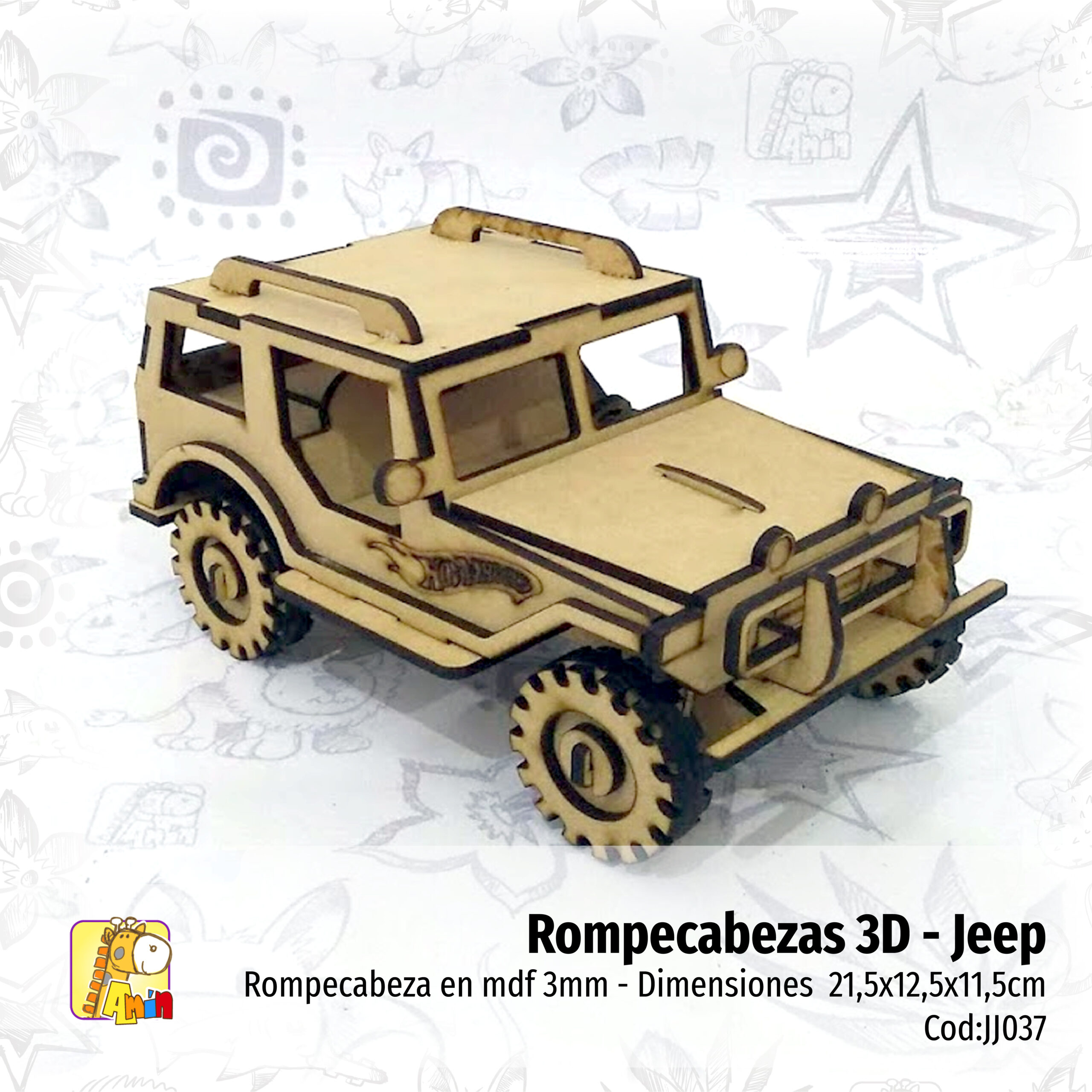 JEEP 4X4 — Rompecabezas 3D